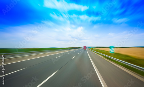 abstract blur of highway in high speed. motion blur image