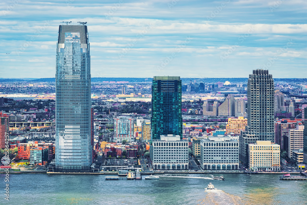 Fototapeta premium New Jersey skyline and Hudson River