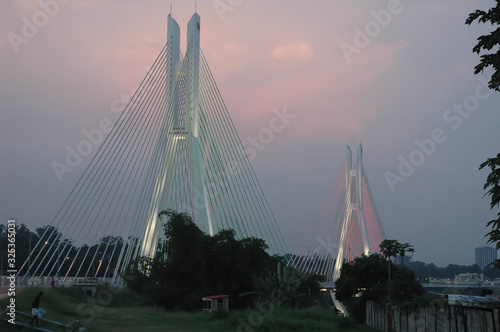 Bridge Pont de la corniche in Brazzaville, republic of Congo.