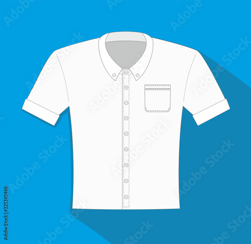 Vector illustration, shirt with button down, one of collection with clothes.
