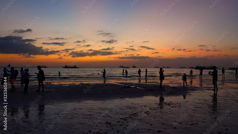 Sunset in Boracay island of Philippines 60fps Sunset in Boracay island of Philippines 60fps