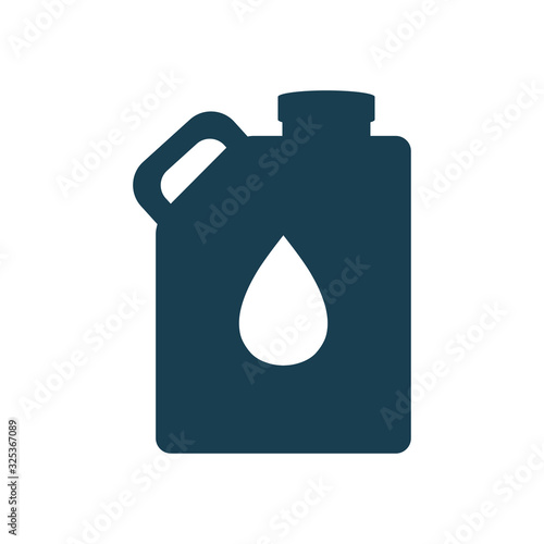 Isolated oil tank silhouette style icon vector design