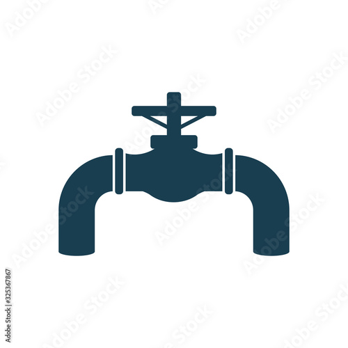 Isolated oil pipe silhouette style icon vector design