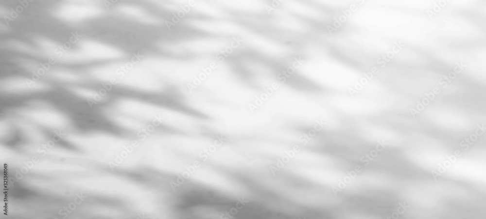 Obraz premium Abstract The gray background shadows of natural leaves that reflect the concrete walls, the fallen branches on the white wall surface for the background and the monochrome wallpaper. 
