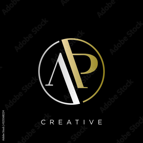 ap logo design vector icon