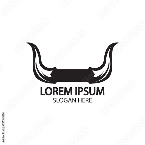 Bull horn logo and symbol template icons app