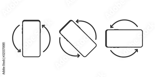 Rotate smartphone isolated icon. Device rotation symbol. Turn your device.
