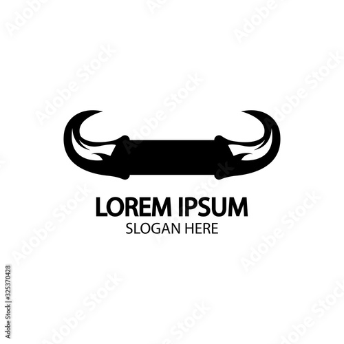 Bull horn logo and symbol template icons app