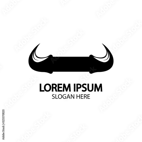 Bull horn logo and symbol template icons app