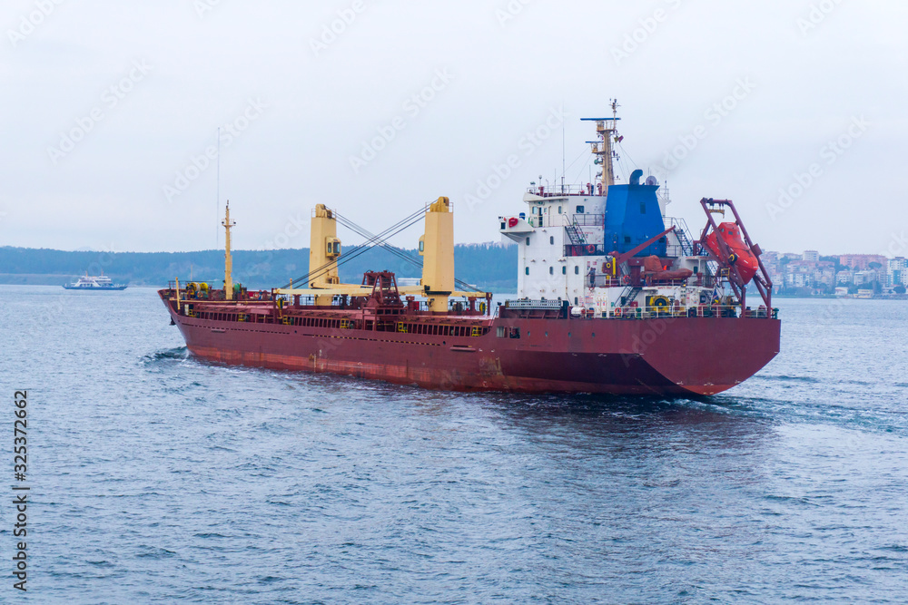 cargo ship in the sea