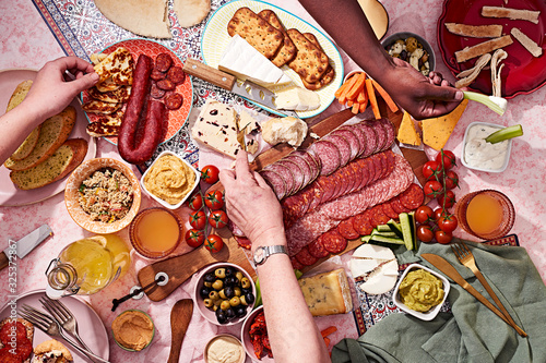 Mezze Board with people sharing