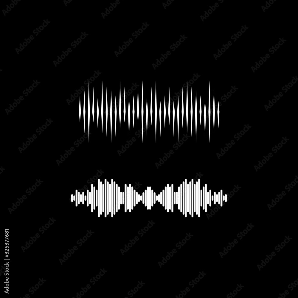 Sound waves vector illustration Sound waves vector illustration