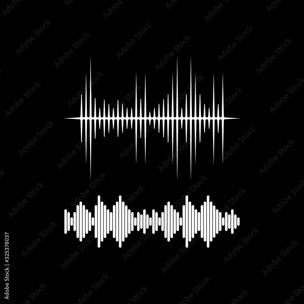 Sound waves vector illustration Sound waves vector illustration