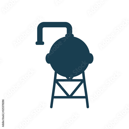 Isolated oil storage silhouette style icon vector design