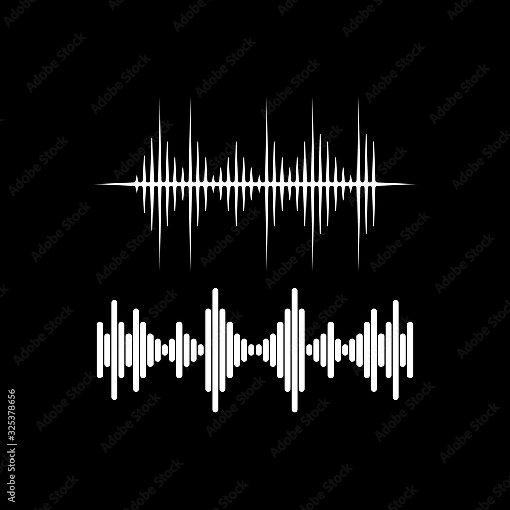 Sound waves vector illustration Sound waves vector illustration