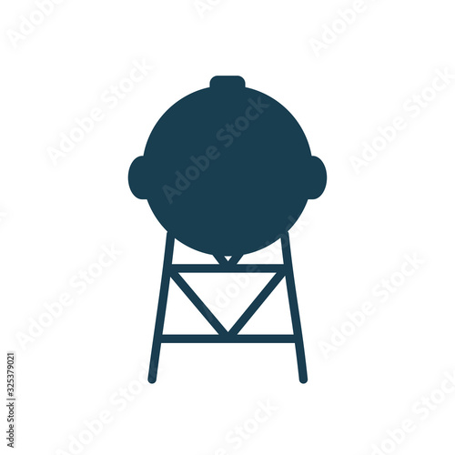 Isolated oil storage silhouette style icon vector design