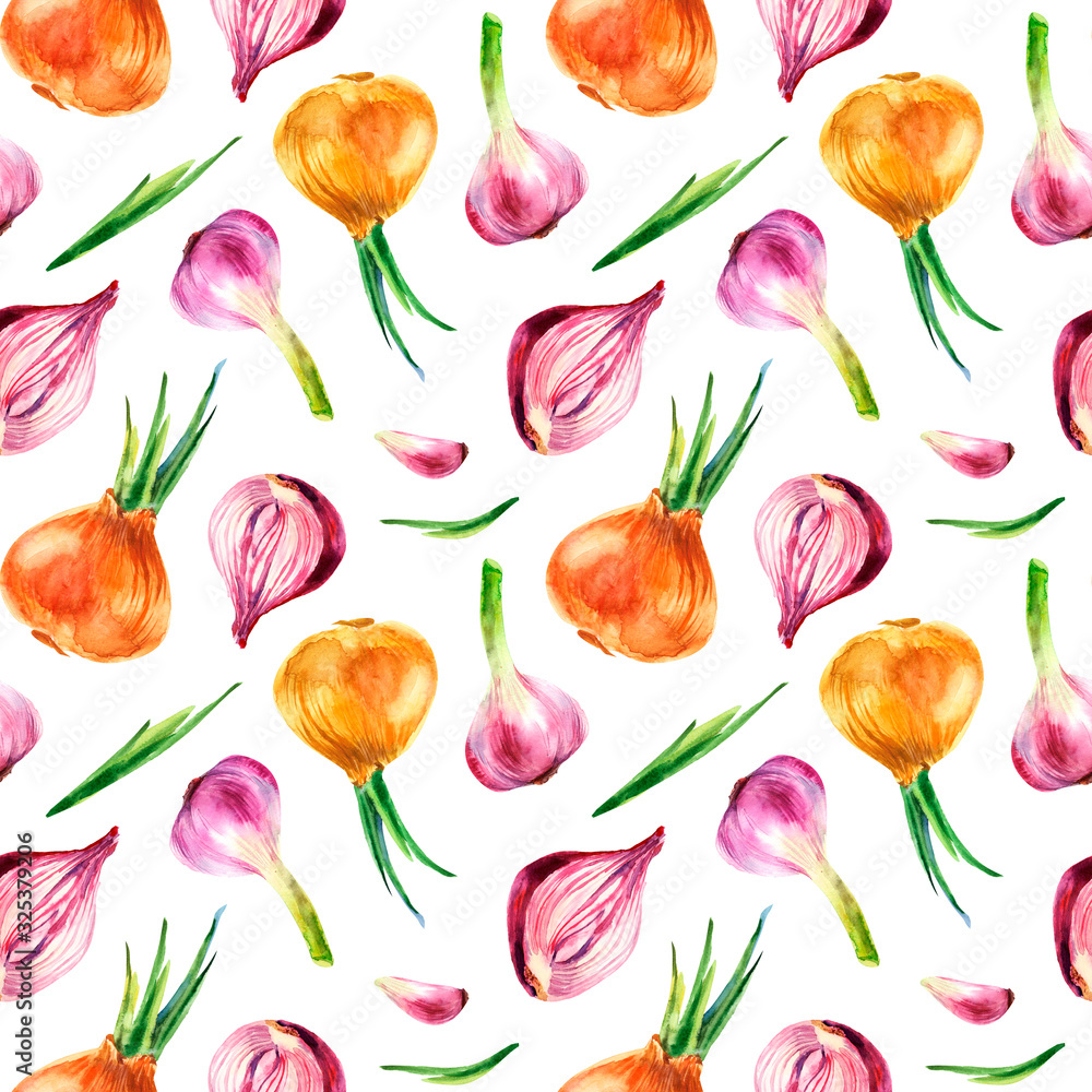 Vegetable seamless pattern. Vegetable seamless pattern.
