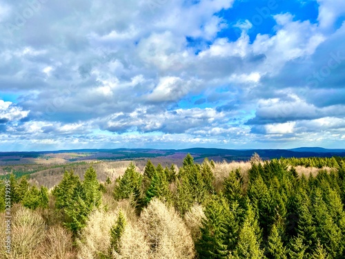beautiful view from Poppenberg-tower (Harz, Germany)
