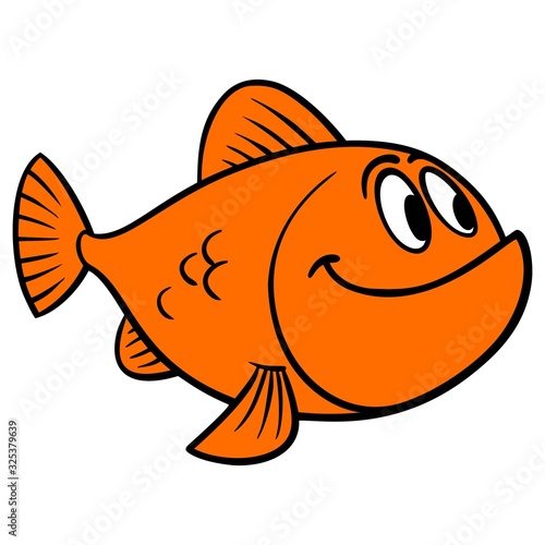 Goldfish Mascot - A cartoon illustration of a cute Goldfish Mascot.