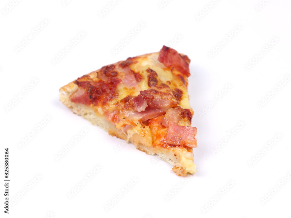 A top view of a pizza pattern on a white background. A top view of a pizza pattern on a white background.