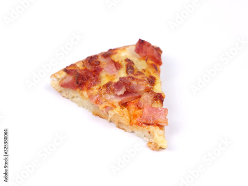 A top view of a pizza pattern on a white background.