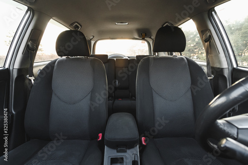 Car interior, part of front seats, close © sveten