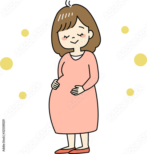 幸せそうな妊婦