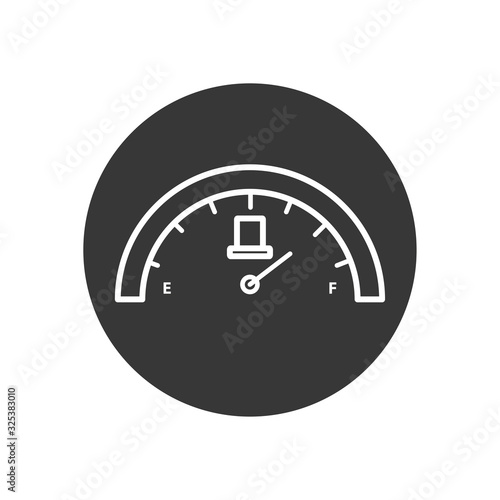 Isolated gasoline gauge tower line block style icon vector design