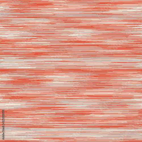 Seamless red grey variegated marl heather texture background. Woven cotton fabric with blotched striped T Shirt style. Abstract camo vector pattern design.  Mottled melange space dye textile effect