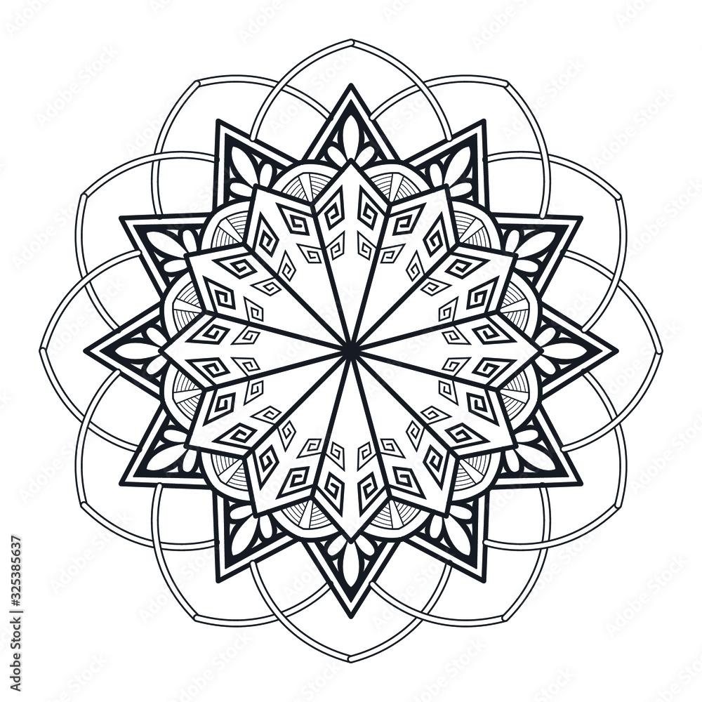 illustration of mandala art decoration illustration of mandala art decoration