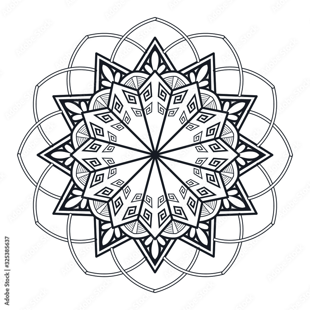 illustration of mandala art decoration