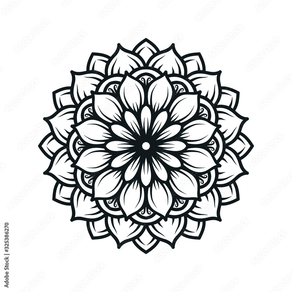 illustration of mandala art decoration illustration of mandala art decoration