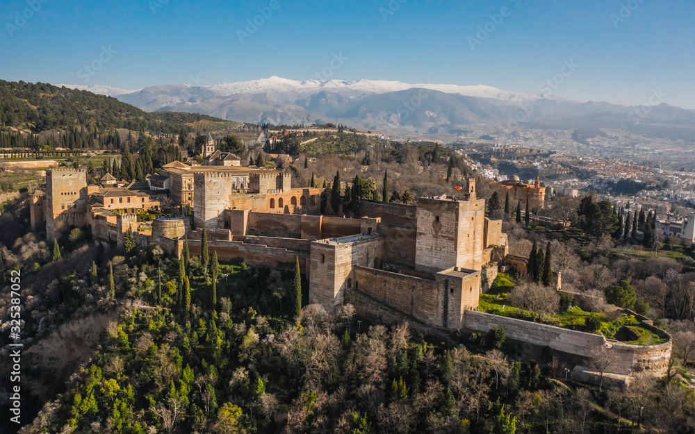 Aerial view of Alhambra Fortress