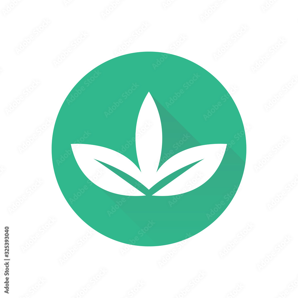 Flat leaves icons. Vector illustration. Flat leaves icons. Vector illustration.