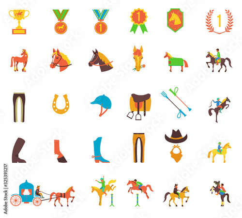 Vector Horse icons set