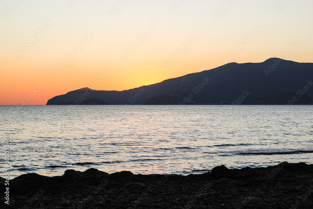 Monte Argentario from Feniglia Monte Argentario from Feniglia