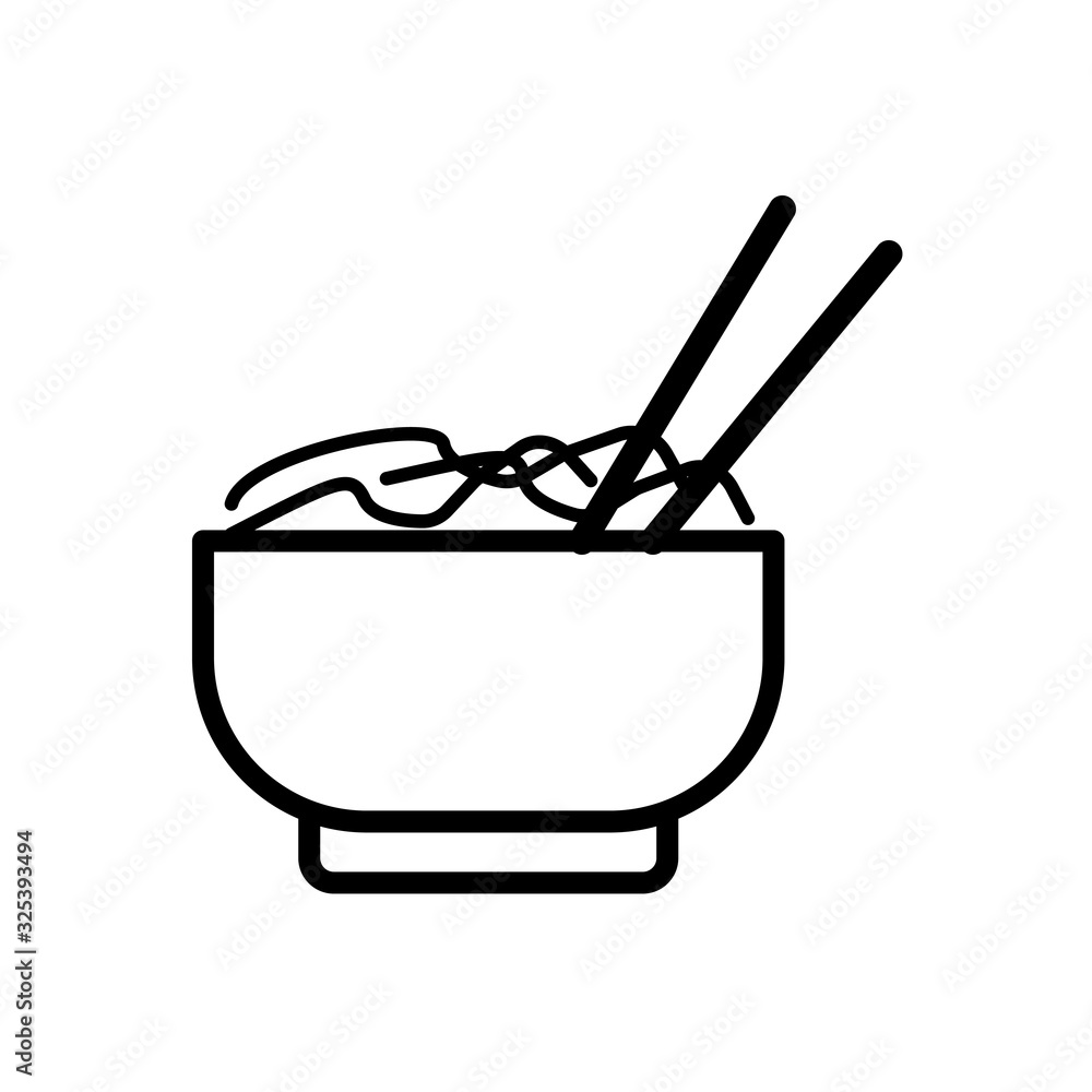 bowl with noodle icon design, flat style icon collection bowl with noodle icon design, flat style icon collection