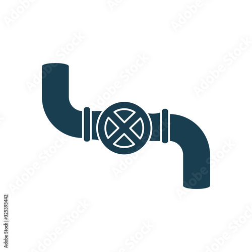 Isolated oil pipe silhouette style icon vector design