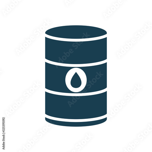 Isolated oil barrel silhouette style icon vector design