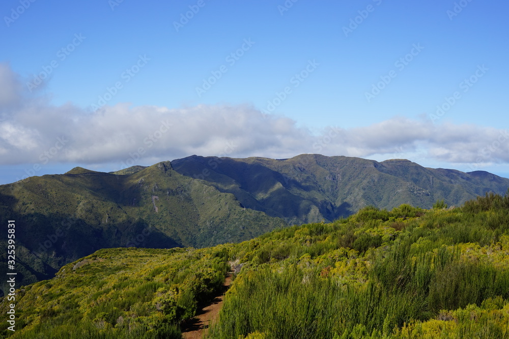 Aussicht bei einer Wanderung auf der Hochebene von Madeira