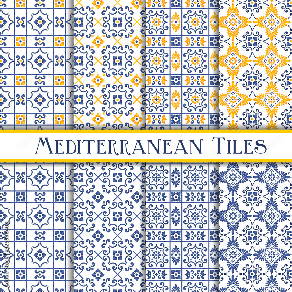 © angela0982 - Beautiful painted mediterranean traditional tiles