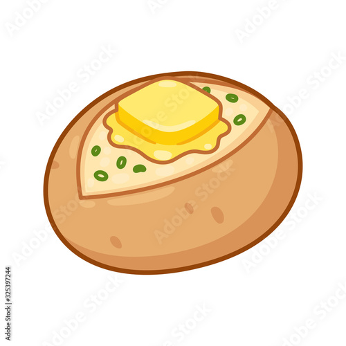 Baked potato with butter