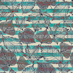 Sierkussen Bladnerven patronen Abstract herfstblad strepen naadloos dessin  © Olga
