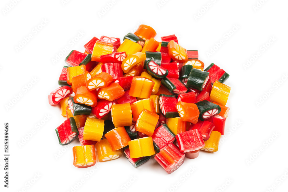 Citrus colorful candies. Jelly sweets,