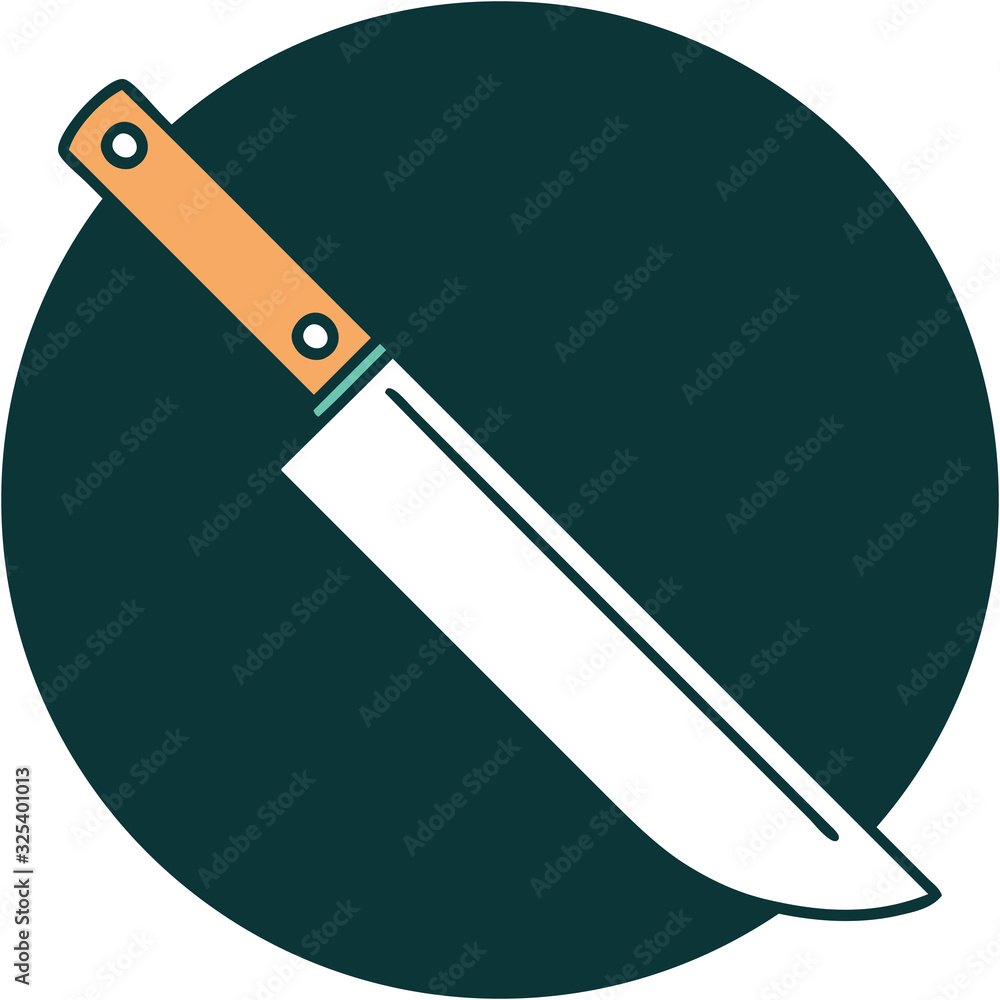 tattoo style icon of knife tattoo style icon of knife