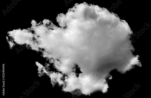 Isolated cloud over black.