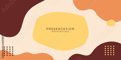 Modern Orange Brown Memphis Background for Presentation Design