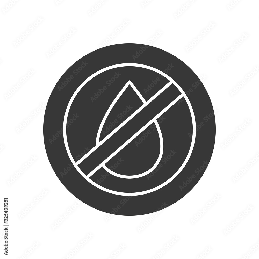 Isolated oil drop forbidden line block style icon vector design Isolated oil drop forbidden line block style icon vector design