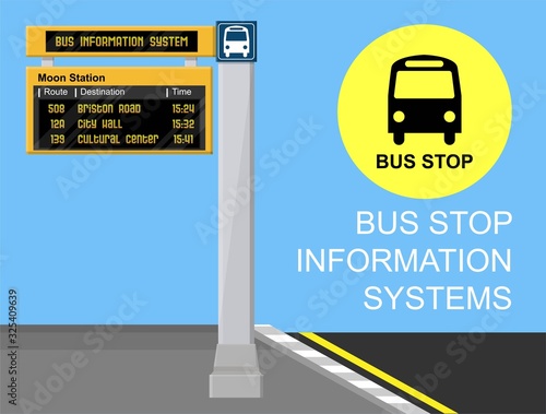 Bus Stop Real Time Information Display Timetable System Network Digital Passenger Planning Public Transport Monitoring