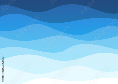 Abstract deep blue wave alternating banner vector background illustration